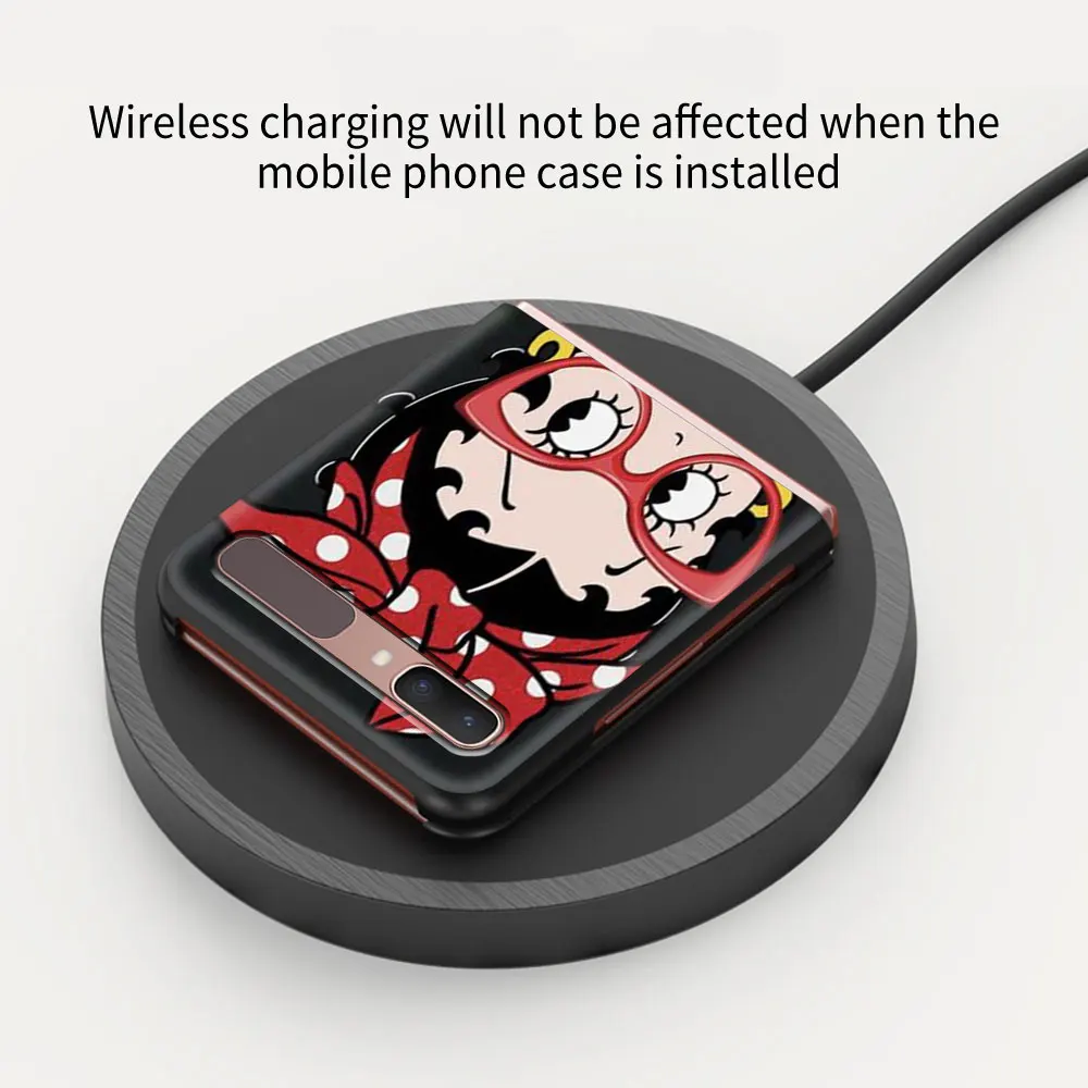 

Betty Boop Cover For Samsung Galaxy Z Flip 5G Black Foldable Hard PC Phone Case ZFlip 6.7" Fold Shell Coque Capa