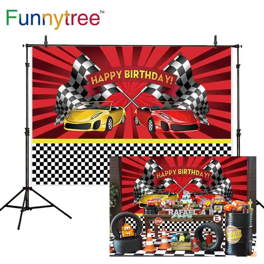 Фоны Funnytree для студийной фотосъемки Фотофон детской с черно белой сеткой|Фон