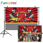 Фоны Funnytree для студийной фотосъемки, Фотофон для детской фотосъемки с черно-белой сеткой