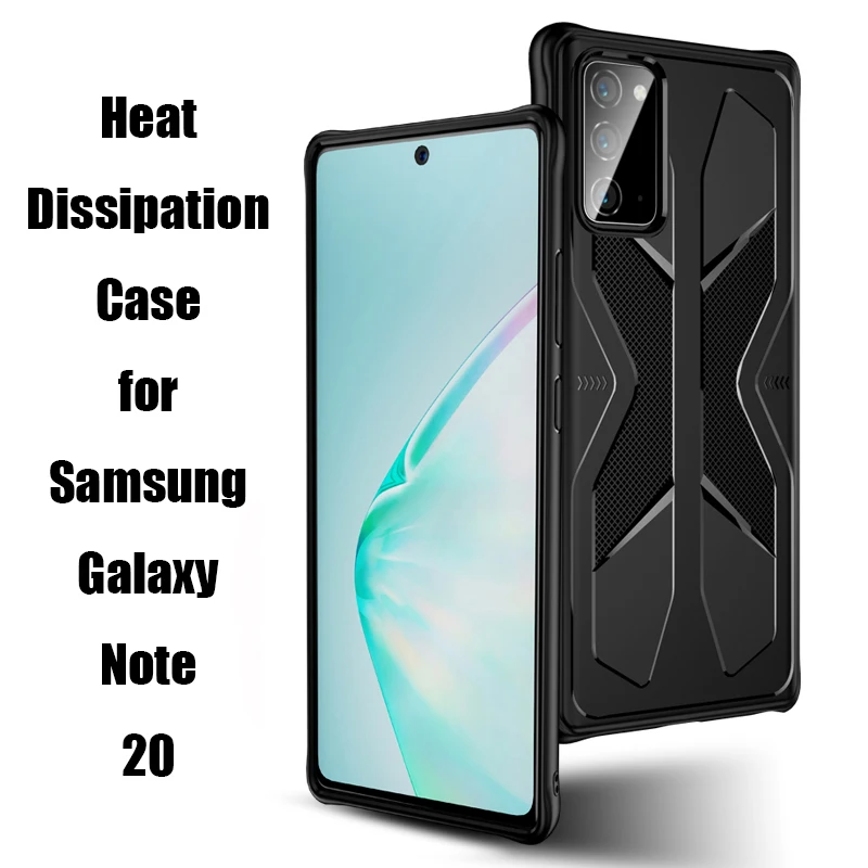 

For Samsung Galaxy Note 20 Case Anti-fingerprint Shockproof Breathable Heat Soft Back Cover Note20 5G Heat Dissipation Funda