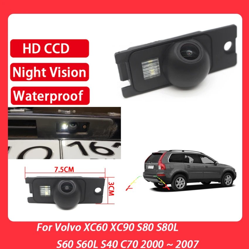 

Автомобильная камера заднего вида, Автомобильная камера заднего вида с ночным видением для Volvo XC60 XC90 S80 S80L S60 S60L S40 C70