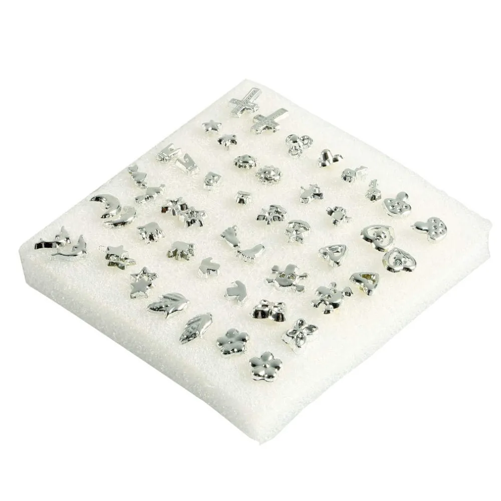 2 комплекта(48 пар в комплекте) милые серьги-гвоздики в виде сердечек и животных разных форм