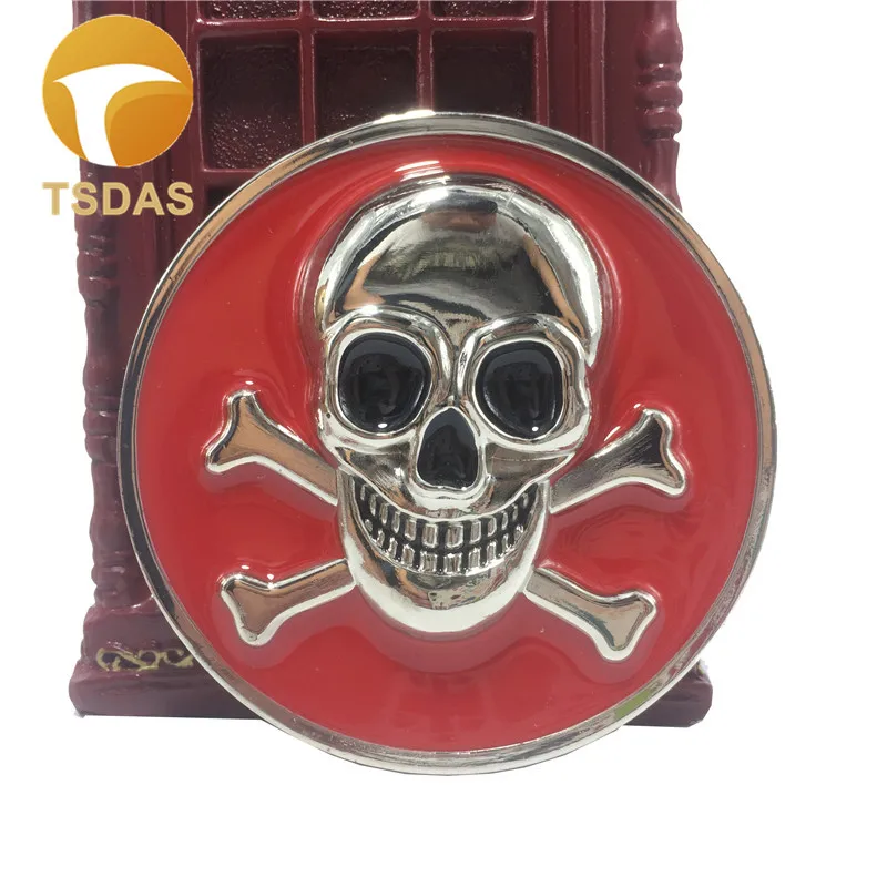 Ремень с металлической пряжкой в западном стиле мужской модный красный и круглый