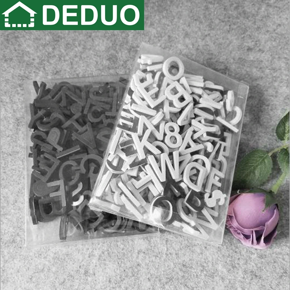 

Fridge Magnets home alphabet magnetic stickers creative DIY wall decoration foam black and white alphabet magnetic