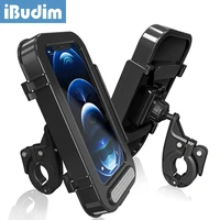 ibudim bike phone holder waterproof 360%c2%b0rotation mobile phone holder for bicycle scooter motorcycle handlebar phone mount bag