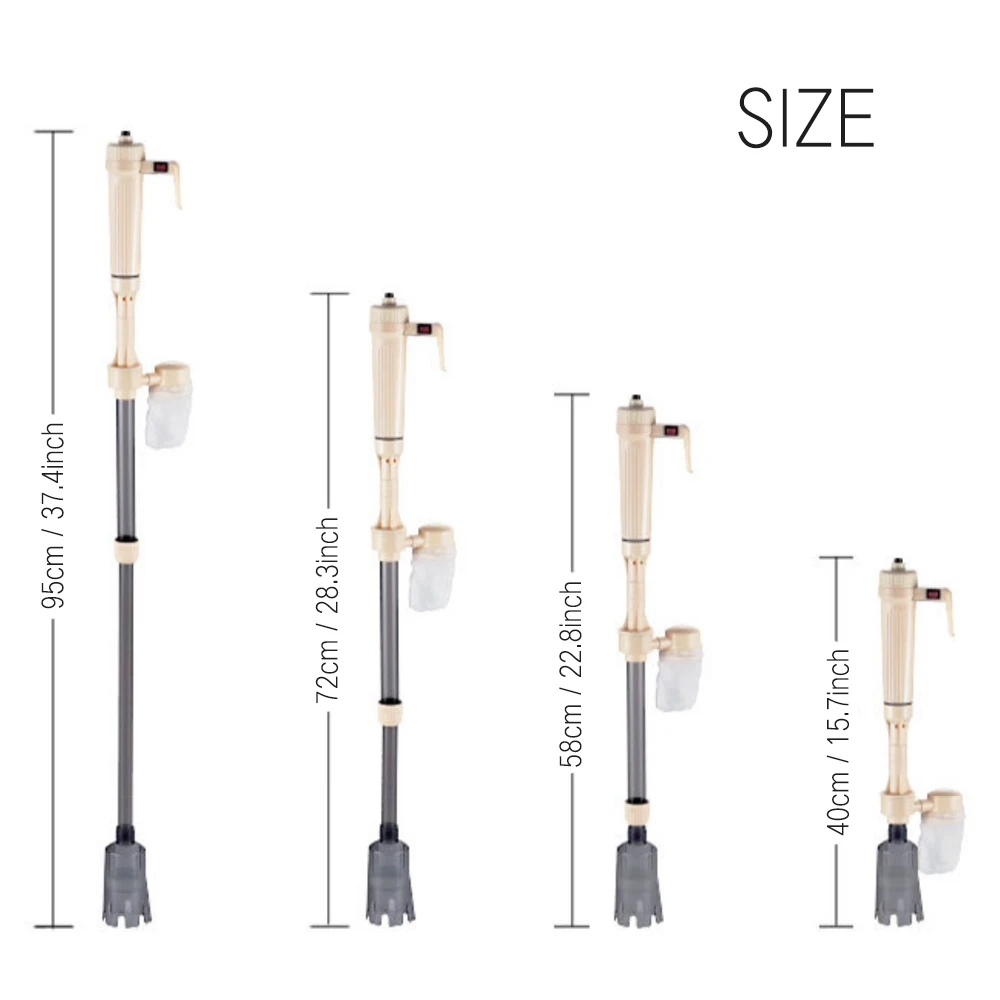 Электрический аквариумный очиститель для аквариума легкий практичный воды