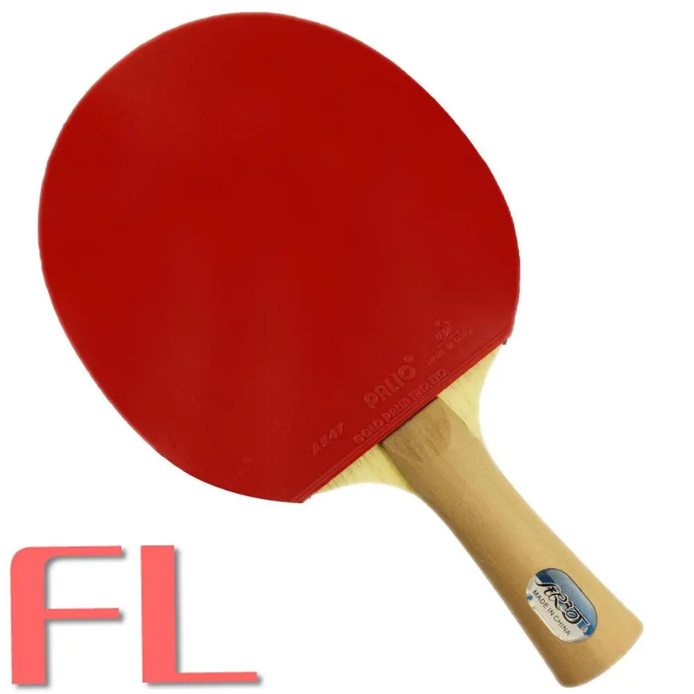 shakehand long FL Профессиональная комбинированная ракетка для настольного тенниса и пинг-понга Galaxy YINHE T-11+ лезвие с 2x Palio AK47 красными H45-47 каучуками с длинной ручкой - Цвет: shakehand long FL