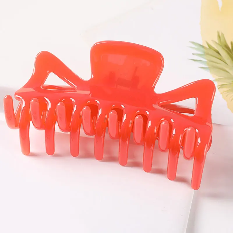 

Korean Big Hair Claws Elegant Acrylic Hair Clips Barrettes Plastic solid Color Hairpins for Women girls Hair Accessories