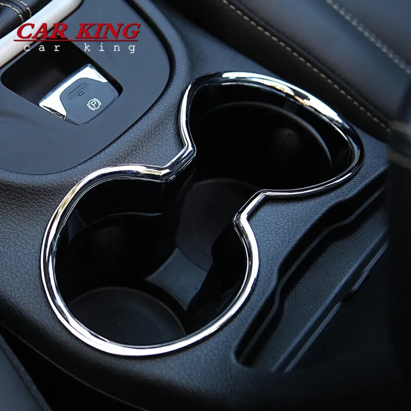 

ABS Accessories Car Interior Front Water Cup Holder Cover Surrounds Molding Trim For Jeep Cherokee KL 2014 2015 2016 2017 2018