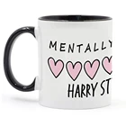 Креативная кружка в виде сердца в стиле Гарри, 11 унций, розовая, черная, белая керамическая кофейная кружка для друзей, Подарочная кружка и чайная чашка