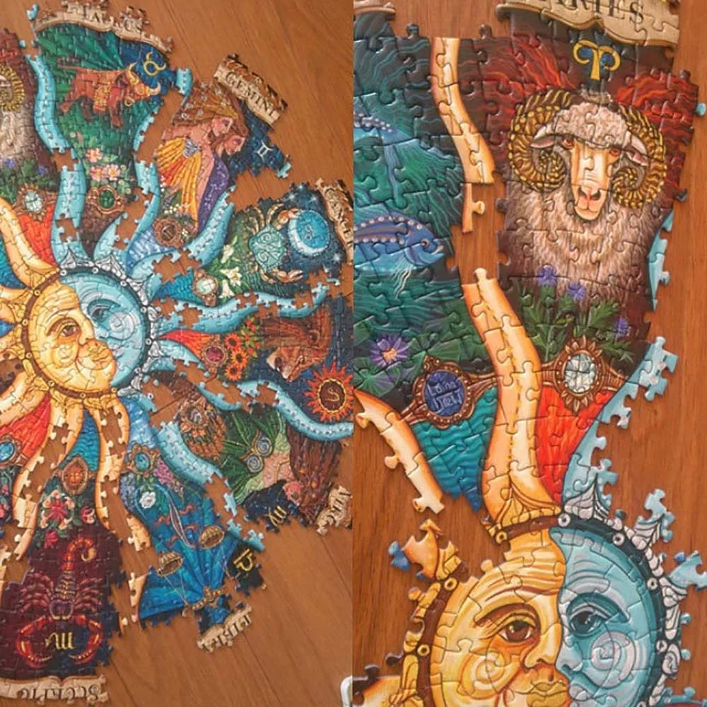 1000/500 шт Пазлы сборные взрослые Расслабляющая Игрушка Луна Пейзаж Живопись Набор