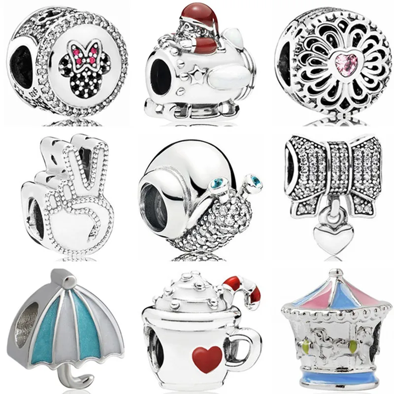 Панк Винтаж сплав кости зонтики с бантиком птица Лев Шарм для браслета