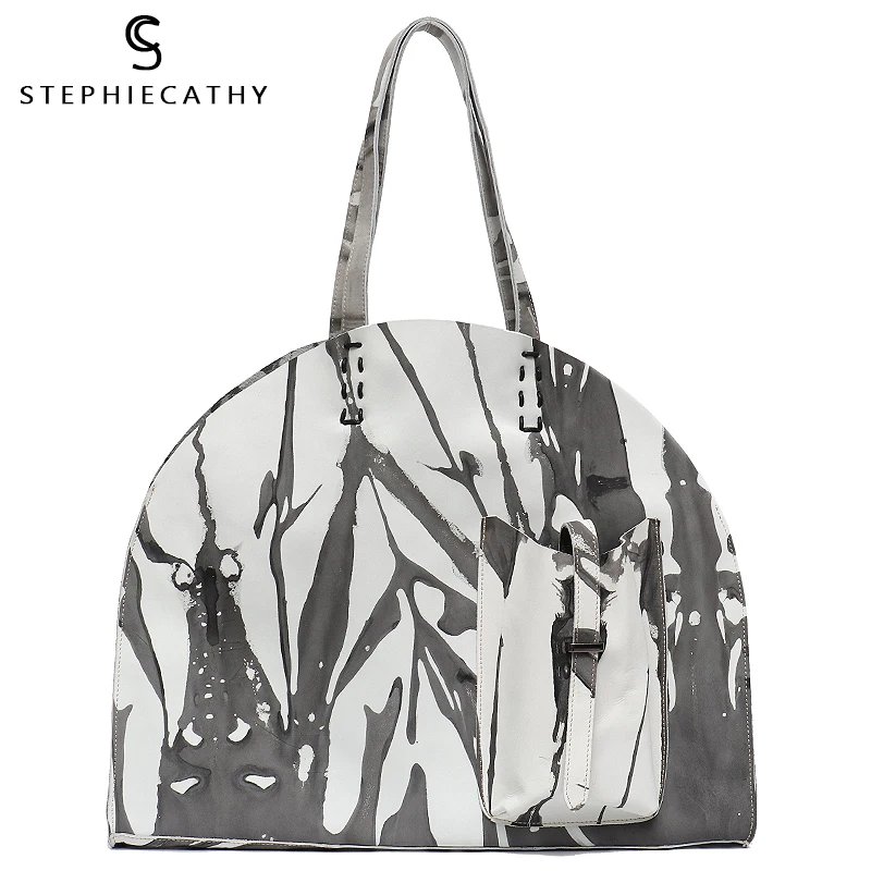 SC натуральная кожа женские сумки тоут винтажный стиль Большая вместительная