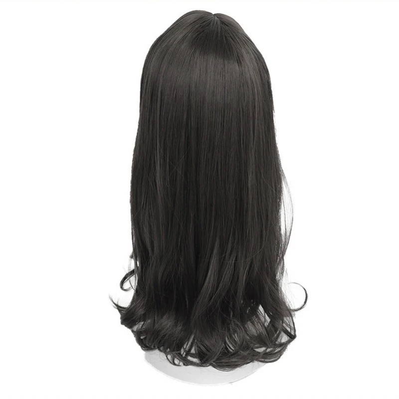 

WEILAI Long Wavy Womens Wig Natural Part Side Hair Ombre Synthetic Wigs Platinum/Blonde/Black Wigs Heat Resistant for Women