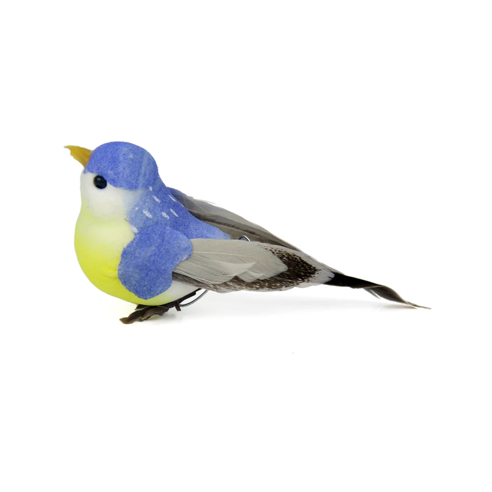

12PCS Artificial Birds Fake Foam Animal Simulation Feather Birds Models DIY Wedding Home Garden Ornament Decoration