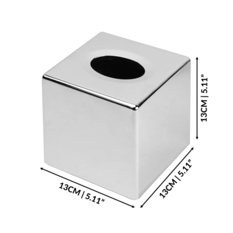 Caja de almacenamiento de pa&ntilde;uelos de escritorio, galvanizado para soporte de rollo de papel higi&eacute;nico sala de estar, ba&ntilde;o, Hotel, nuevo-4
