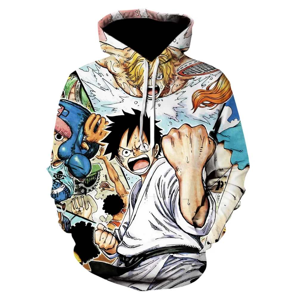 Мужская толстовка в стиле японского аниме One Piece с 3D принтом пирата короля