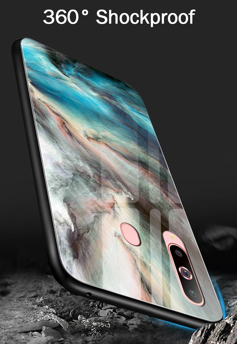 Чехол для телефона для samsung Galaxy A10 A20 A30 A40 A50 A6S A70 A8S A80 A90 закаленное Стекло крышка J4Plus M10 M20 M30 Note9 жесткий корпус