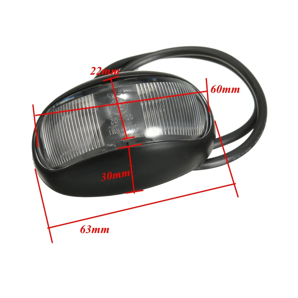 

Universal 2 LED Car Truck Red Amber Multi-volt Side Marker Light Lamp Indicator Turn Signals Tail Lights Parking Light Lamp