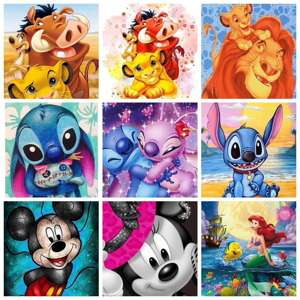 

Disney 5d Diamond Painting Lilo Stitch Nani Round Diamond Mosaic Children's Room Decor Handwork Hobby Rhinestones Wall Art Gifts