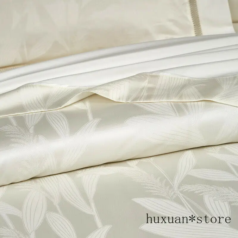 

Luxury 100SCotton Jacquard Queen King Bedding Set Bed Cover Bedsheet Duvet Cover