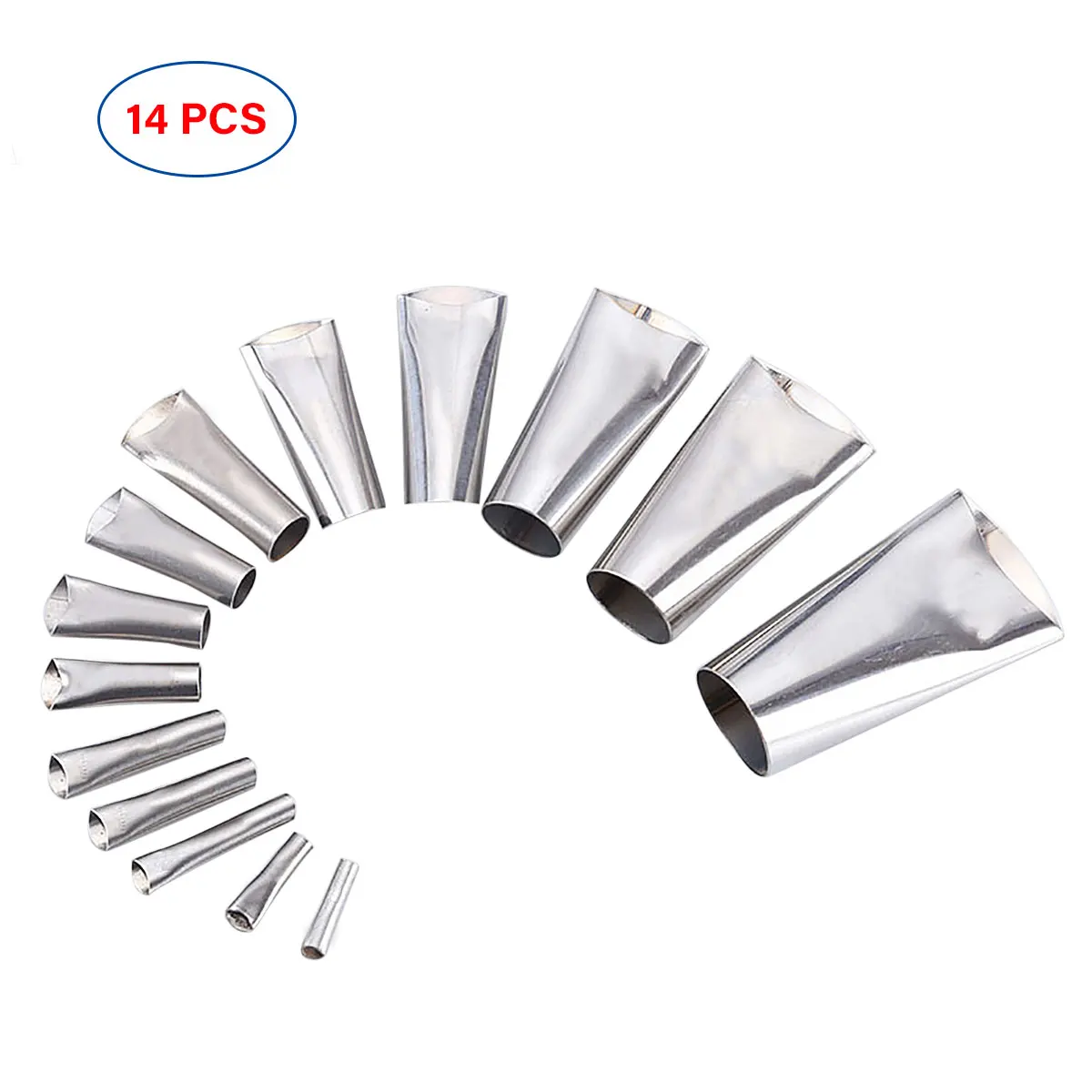 

14 Pcs Sainless Steel Caulking Finisher Caulking Nozzle Applicator Silicone Sealant Mortar Spraying Machine Grouting Sink Joint