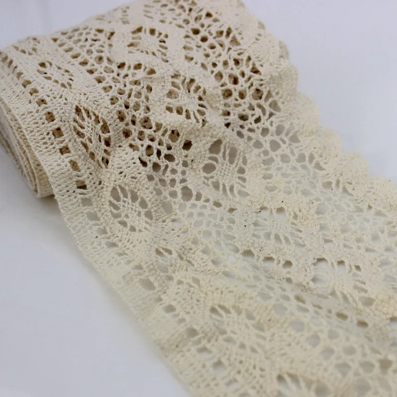 

White Cotton Crochet Lace Net Ribbons Fabric Trim DIY Sewing Handmade Craft Materials