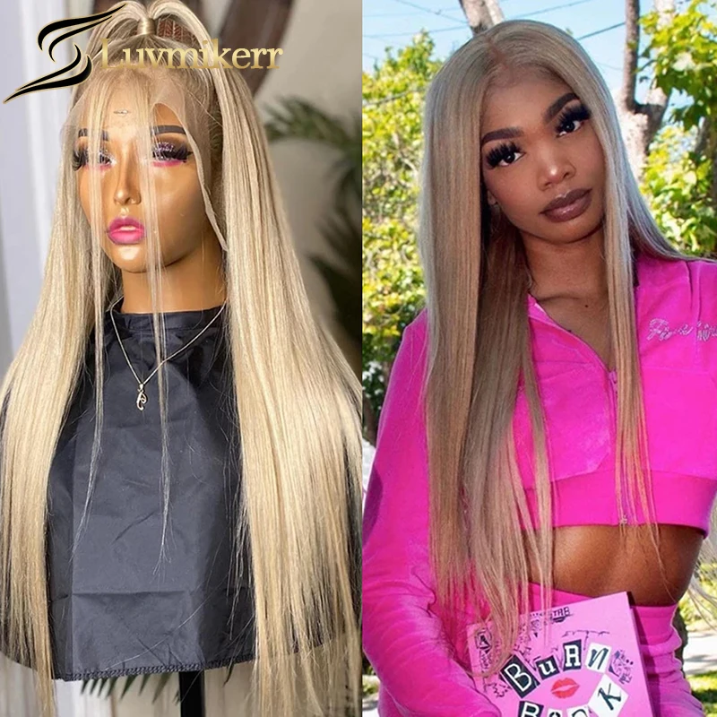 Пепельного цвета блонд Синтетические волосы на кружеве парики шнурка