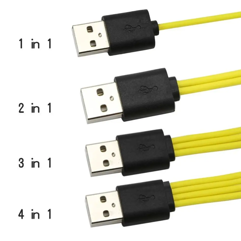 Универсальный Один перетащите 2/3/4 Micro USB зарядная Кабельная линия для