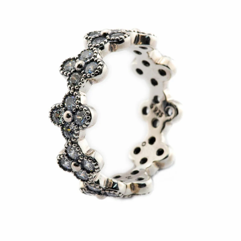 

Oriental Blossom Silver Rings for Women 100% 925 Sterling Silver Rings Jewelry Clear CZ Flowers Female Ring Jewelry Stackable