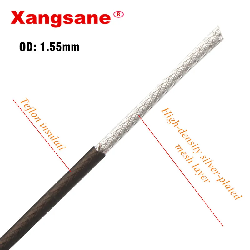 1 м/20 м/50 м/100 м/200 м xangsane1.55 мм посеребренный свободный кабель hifi ручной DIY RCA