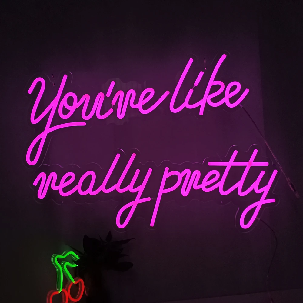 Неоновая вывеска на заказ вы как действительно красивая для бара свадебной