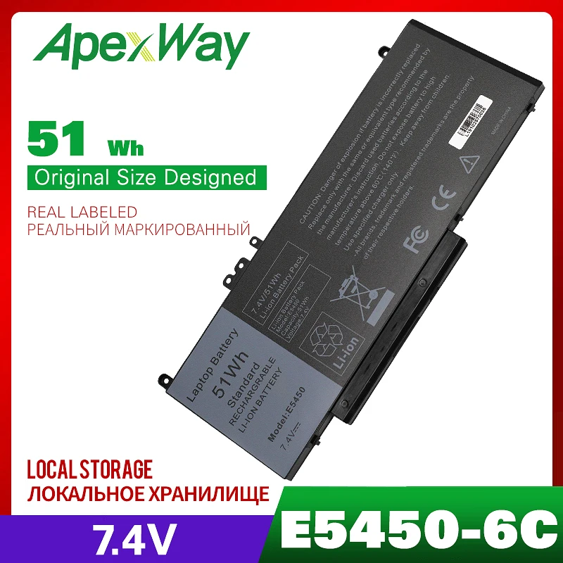 

7.4V 51WH Apexway G5M10 7V69Y Laptop battery For DELL Latitude E5250 E5450 E5470 E5550 E5570 3150 3160 8V5GX R9XM9 WYJC2 1KY05