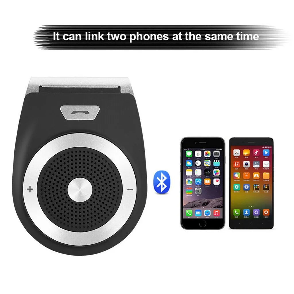 Car Bluetooth Kits Wireless 4.1 Handsfree Device Kit Stereo Speaker Phone Sun Visor Clip Hands Free Calls Adapter | Электроника