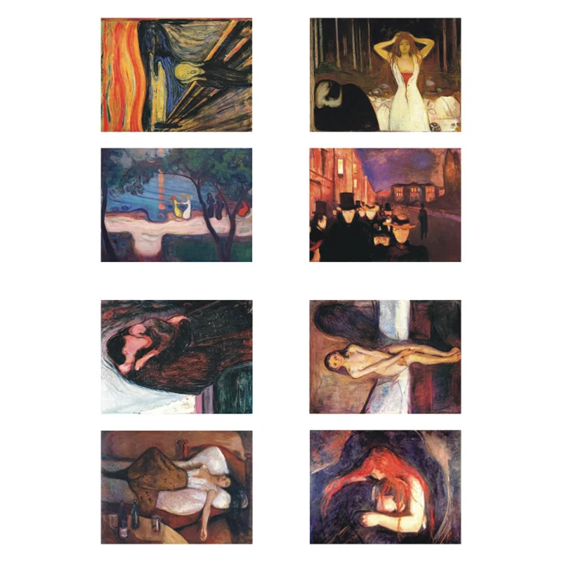 1 шт. Edvard Munch знаменитая картина маслом сделай сам невырезанная Водонепроницаемая