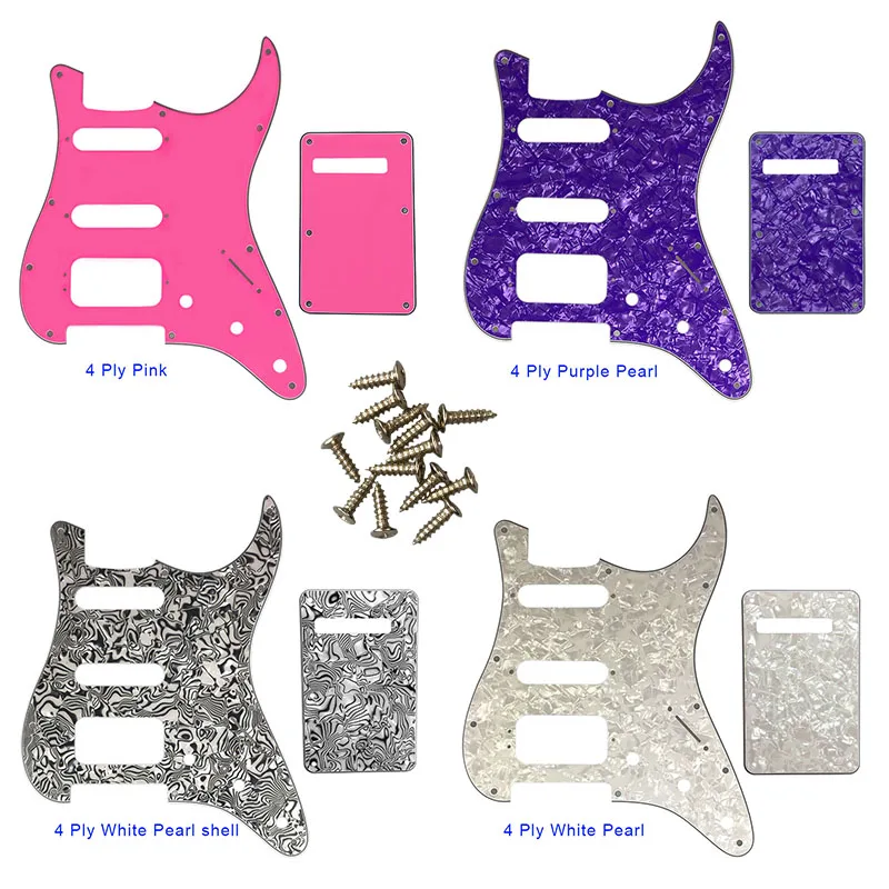 

Xinyue Guitar Parts - For 72' 11 Screw Hole Standard St Deluxe Humbucker Hss Guitar Pickguard & Back Plate Scratch Plate