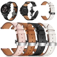 butterfly buckle leather band for xiaomi huami amazfit gts gtr 47mm 42mm watch strap for amazfit bip stratos 3 bracelet bands