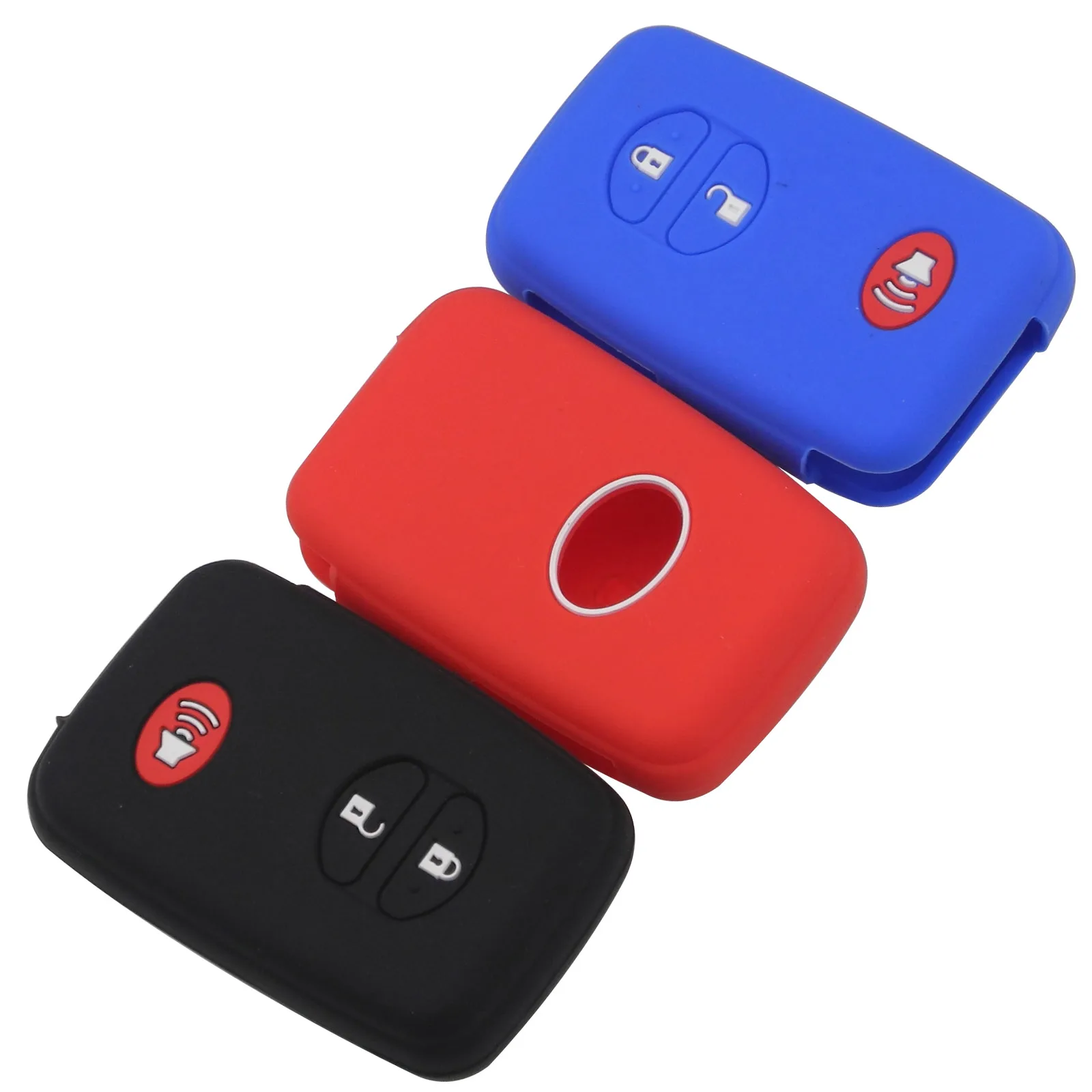 

jingyuqin 10pcs Silicone Car Key Case Cover 2BT For Toyota Aqua Camry Corolla RAV4 Yaris Venza 4 Runner Cruiser PRADO Vitz REIZ