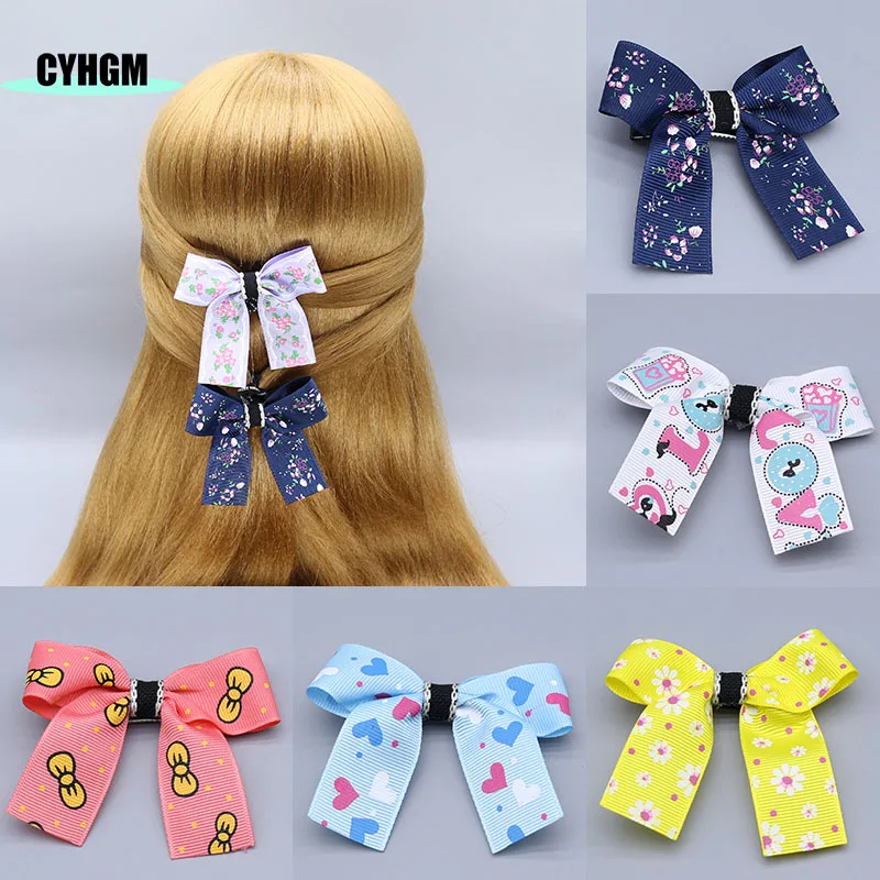 

6pcs/lot silk hair clips for girls hairpins headwear cute spinki do wlosow Barrettes kids Hair Accessories D10-1