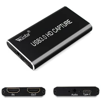 1080p 60fps full hd video recorder hdmi to usb 3 0 type c video capture card device for winodws mac linux live streaming