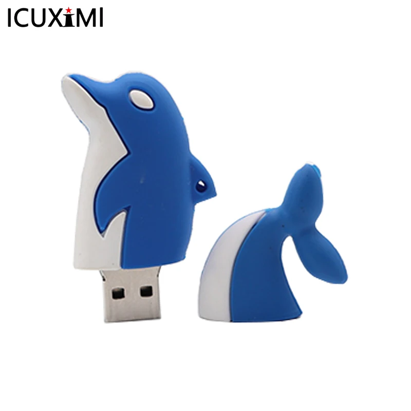 

High Speed 8GB 16GB 32GB 128GB Pendrive Cute Dolphin Flash Drive 64gb Shark Memory Pen Drive Usb Disk Creative Gift