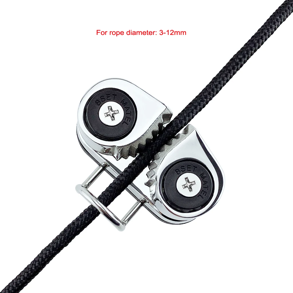 2X Stainless Steel 2 Row Matic Ball Bearing Cam Cleat leading Ring Pilates Equipment Boat Fast Entry Rope Wire Fairlead Sailboat |