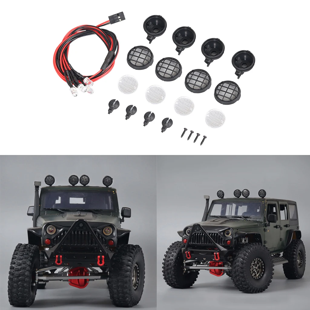 4 светодиодный т. светодиодные лампы на крышу автомобиля для гусеничного 1/10 RC SCX10