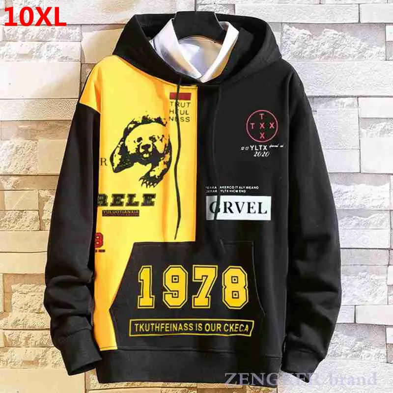 Мужская повседневная куртка в стиле хип хоп Brother размера плюс с капюшоном большие