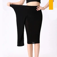 womens loose leggings summer thin casual sports breathable cropped trousers elastic waist solid color pencil pants