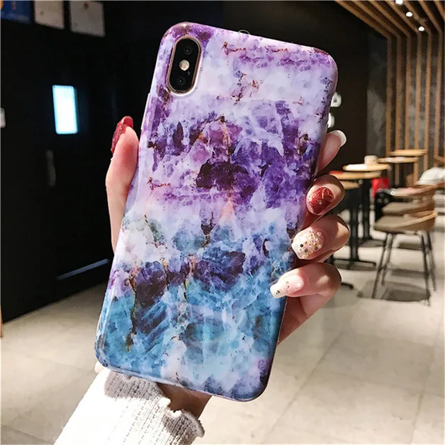 23 Мягкий ТПУ мраморный чехол для Coque iphone 7 XS MAX чехол задняя крышка для iphone 6 6S 7 8 Plus iphone X XR чехол для телефона - Цвет: 23