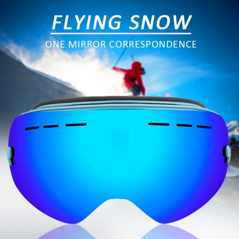

2019 Ski Snowboard Goggles. UV400 Big Spherical Mask Glasses Skiing Men Women Big Vision Profession Snow Ski Eyewear Sci 8