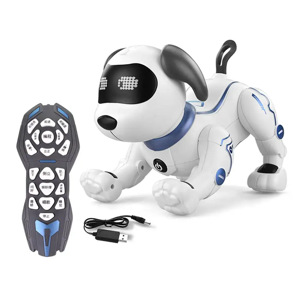

Умная игрушка-робот с дистанционным управлением, программируемая интеллектуальная говорящая ходячая собака-робот, игрушка для домашних жи...