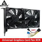 2 комплекта Gdstime универсальный настольный компьютер ультра-тихий радиатор партнер 9 см шасси PCI вентилятор видеокарты
