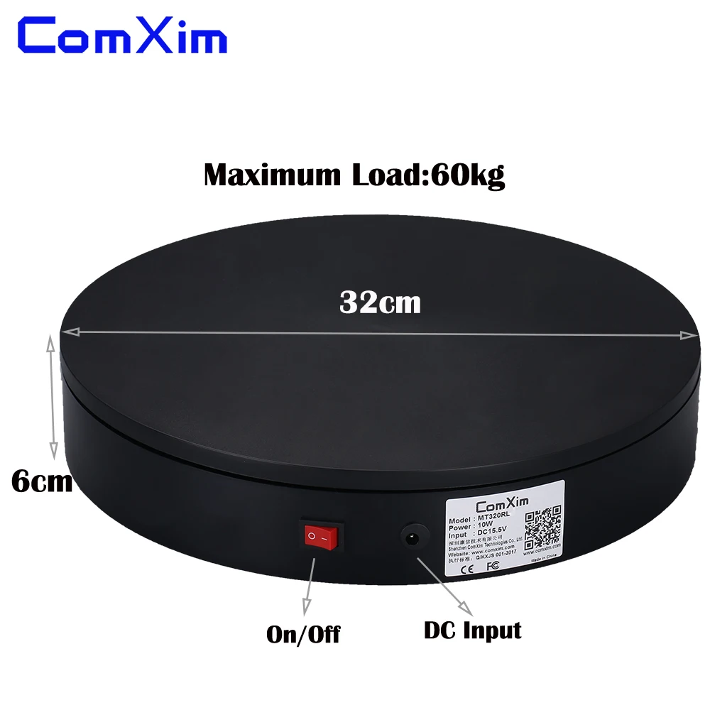 ComXim удаленного Управление Скорость, направление, MT320RL60 32 см 360 градусов фотографии Электрический поворотный, вращающийся проигрыватель, дисплей стенд